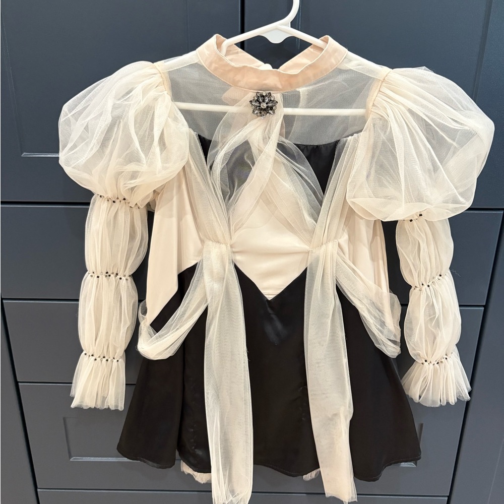 Petite Maison Cream and Black Kids Formal Dress 2T